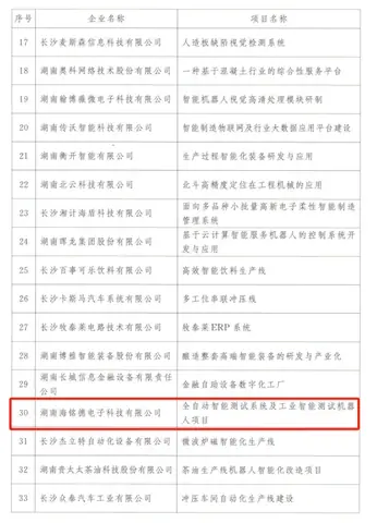 智能制造试点示范企业
